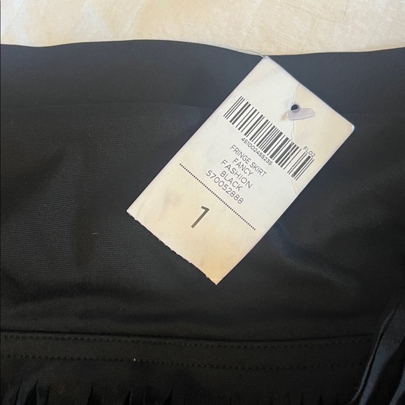 Chico's Elegant Black Tiered Fringe Mini Skirt - Picture 8 of 8